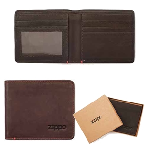 Zippo Leather, Bi-Fold Wallet Brown, 2005117