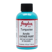 Angelus Acrylic Leather Paint 4 fl oz/118ml Bottle. Turquoise 043