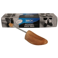Birch Wooden Shoe Tree with Spring Gents Medium (40-41) (Not for Sale on Amazon/Ebay)