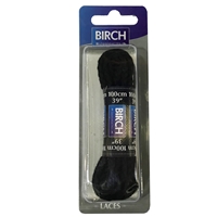 Birch Blister Pack Laces 100cm Chunky Cord Black