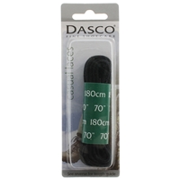 Dasco Laces Round 180cm Black Blister Packed