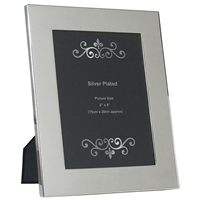 6x8 Inch Silver Plated Plain Wide Picture Frame