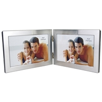 4x6 Inch Hinged Aluminium Twin Picture Frame