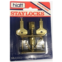 958SP Hiatt Brass Window Locks CLEARANCE OFFER 70% OFF LIST TRADE PRICE