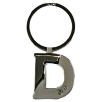 Alphabet Key Ring With Crystal Letter D
