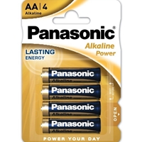 Panasonic Alkaline Power Batteries AA (Pack of 4)