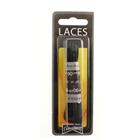 Shoe-String Blister Pack Laces 90cm Wax Black (6 Pairs)