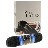 Shoe-String EECO Laces 120cm Flat Black (12 prs)