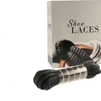 Shoe-String EECO Laces 140cm Round Black (12 prs)