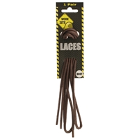 Worksite Laces On Hang Card 150cm Waxed Cord Brown