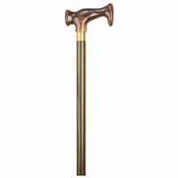Brown Moulded Escort Handle Walking Stick