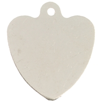 Nickel Plated Pet Discs Heart Shaped