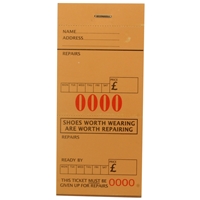 Shoe Repair Tickets Orange Pack Of 1,000
