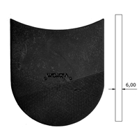 Vibram Top 6mm Heels 172 3 1/2 - Black