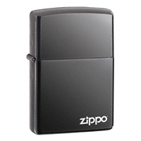 Zippo Black Ice Lighter With Zippo Logo