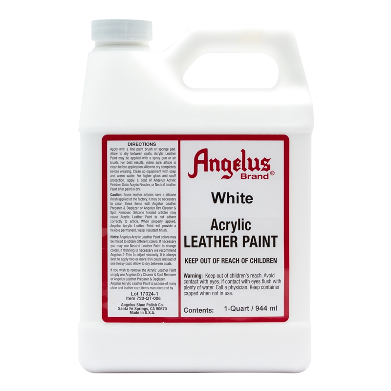 Angelus Leather Paint White 1oz - Sam Flax Atlanta