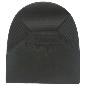 St Tropez Rubber Heels Black 6.5mm Size 170 (3 1/4 Inch)