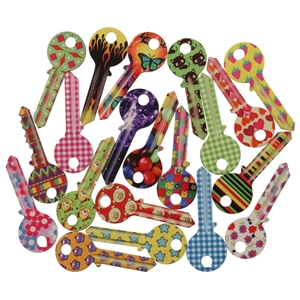 Assorted Coloured Fun Keys Hook 5998 UL54 6 Pin Universal