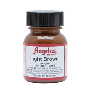 Angelus Acrylic Leather Paint 1 fl oz/30ml Bottle. Light Brown 021