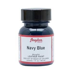 Angelus Acrylic Leather Paint 1 fl oz/30ml Bottle. Navy Blue 042