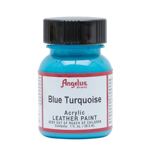 Angelus Acrylic Leather Paint 1 fl oz/30ml Bottle. Blue Tuquoise 045