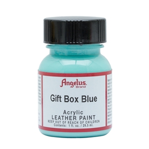 Angelus Acrylic Leather Paint 1 fl oz/30ml Bottle. Gift Box Blue 174