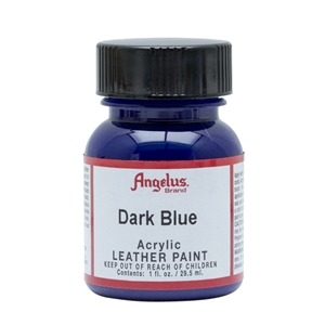 Angelus Acrylic Leather Paint 1 fl oz/30ml Bottle. Dark Blue 179
