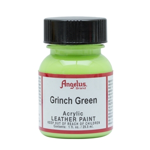 Angelus Acrylic Leather Paint 1 fl oz/30ml Bottle. Grinch Green 263