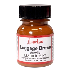 Angelus Acrylic Leather Paint 1 fl oz/30ml Bottle. Luggage Brown 274