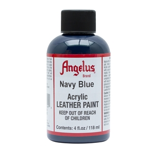 Angelus Acrylic Leather Paint 4 fl oz/118ml Bottle. Navy Blue 042