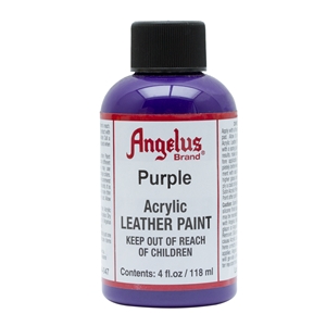 Angelus Acrylic Leather Paint 4 fl oz/118ml Bottle. Purple 047