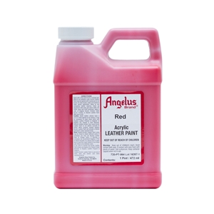 Angelus Acrylic Leather Paint Pint/472ml Bottle. Red 064