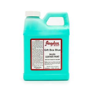 Angelus Acrylic Leather Paint Pint/472ml Bottle. Gift Box Blue 174