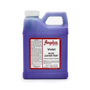 Angelus Acrylic Leather Paint Pint/472ml Bottle. Violet 178