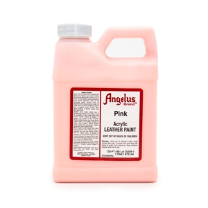 Angelus Acrylic Leather Paint Pint/473ml Bottle. Pink 188