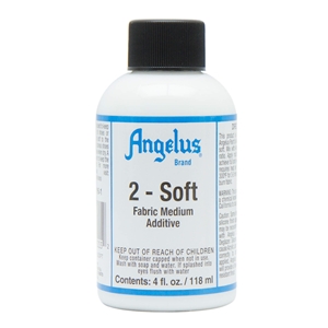 Angelus 2-Soft Fabric Medium Additive. 4 fl oz/118ml Bottle