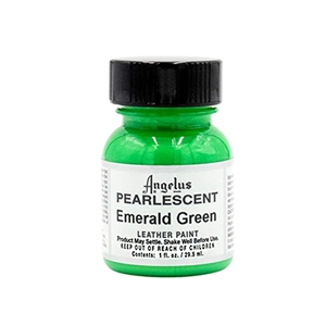 Angelus Pearlescent Acrylic Leather Paint 4 fl oz/118ml Bottle. Emerald Green