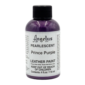 Angelus Pearlescent Acrylic Leather Paint 4 fl oz/118ml Bottle. Prince Purple