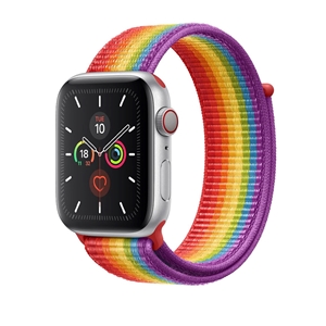 Nylon Loop for Apple Watch, Band Width: 38/40/41mm, Rainbow/Pride