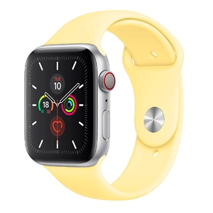Silicone Band for Apple Watch, Band Width: 38/40/41mm, Length S-M, Lemon Cream