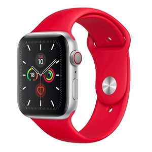 Silicone Band for Apple Watch, Band Width: 38/40/41mm, Length M-L, Bright Red