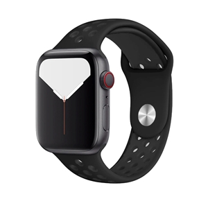 Silicone Sport Strap for Apple Watch, Band Width: 38/40/41mm, Length: M-L, Black/Anthracite