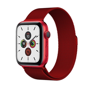 Milanese Loop for Apple Watch, Band Width: 42/44/45mm, Red