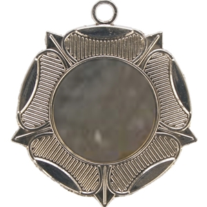 45mm Tudor Rose Medal - Silver Clearance Price 23p