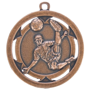 50mm Football Medal - Bronze Clearance Price 28p