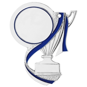 60mm Trophy Cup Medal Blue and Silver Clearance Price 30p