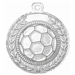 45mm Football Medal - Silver Clearance Price 11p