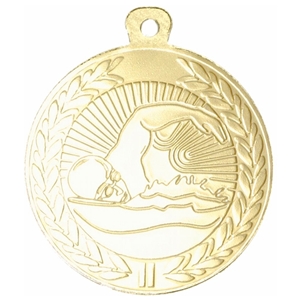 45mm Swimming Medal - Gold Clearance Price 11p