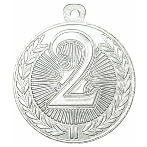 45mm Second Medal - Silver Clearance Price 13p