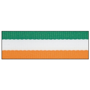 22mm Medal Ribbon - Green, White, Orange Clearance Price 10p